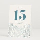 "waves" - Table Numbers in Aqua by Jessie Steury - Folded