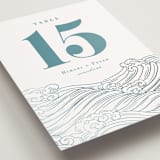 "waves" - Table Numbers in Aqua by Jessie Steury - Detail