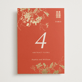 "Abstract Flora" - Table Numbers in Lava by Stellax Creative - Front