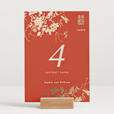 "Abstract Flora" - Table Numbers in Lava by Stellax Creative - Displayed (stand not included)