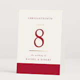 "Double Peony" - Table Numbers in Ruby by Janean Hinger - Folded