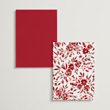 "Garden Vines" - Table Numbers in Ruby by Yaling Hou Suzuki - Back of Card Options