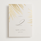 "Gilded Palm" - Table Numbers in Sand by Melinda Denison - Front