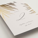 "Gilded Palm" - Table Numbers in Sand by Melinda Denison - Detail