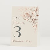 "Lovely" - Table Numbers in Creme by Stardust Design Studio - Folded