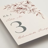 "Lovely" - Table Numbers in Creme by Stardust Design Studio - Detail