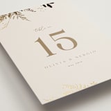 "Garden" - Table Numbers in Mahogany by Leah Bisch - Detail
