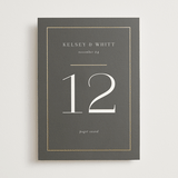 "Over Monogram" - Table Numbers in Stormy by Jessica Williams - Front