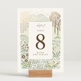 "In the country" - Table Numbers in Forest by Paper Sun Studio - Displayed (stand not included)