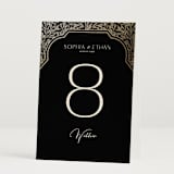 "Heirloom Branches" - Table Numbers in Midnight by GeekInk Design - Folded