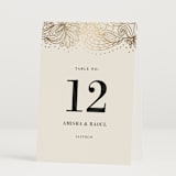 "Elegant Henna" - Table Numbers in Champagne by Oma N. Ramkhelawan - Folded