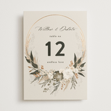 "Botanical Edge" - Table Numbers in Latte by Susan Moyal - Front