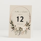"Botanical Edge" - Table Numbers in Latte by Susan Moyal - Folded