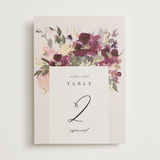 "Fleur" - Table Numbers in Blush by Lori Wemple - Front