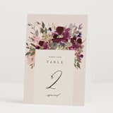 "Fleur" - Table Numbers in Blush by Lori Wemple - Folded