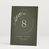 "Botanical Arches" - Table Numbers in Moss by Kelly Schmidt - Folded