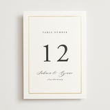 "Gilded Frame" - Table Numbers in Pearl by Nicole Walsh - Front
