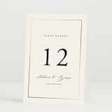 "Gilded Frame" - Table Numbers in Pearl by Nicole Walsh - Folded
