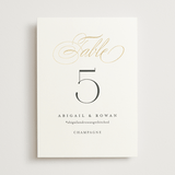 "Initialed" - Table Numbers in Chantilly by Jessica Williams - Front