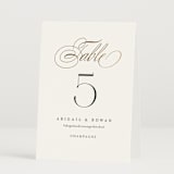 "Initialed" - Table Numbers in Chantilly by Jessica Williams - Folded