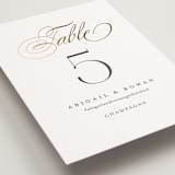 "Initialed" - Table Numbers in Chantilly by Jessica Williams - Detail