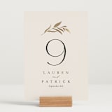 "Natural Monogram" - Table Numbers in Porcelain by Jennifer Postorino - Displayed (stand not included)
