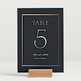 "Luster" - Table Numbers in Ocean by Stacey Meacham - Displayed (stand not included)