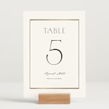 "Luster" - Table Numbers in Cotton by Stacey Meacham - Displayed (stand not included)