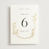 "Floral Enlace" - Table Numbers in Blanc by Pati Cascino - Front
