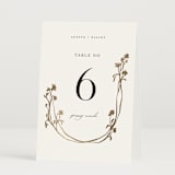 "Floral Enlace" - Table Numbers in Blanc by Pati Cascino - Folded