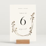 "Floral Enlace" - Table Numbers in Blanc by Pati Cascino - Displayed (stand not included)