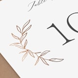 "Tradition" - Table Numbers in Almond by Leah Bisch - Detail