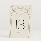 "Curves" - Table Numbers in Chiffon by Amy Payne - Folded