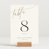 "The Wedding" - Table Numbers in Marshmallow by Kaydi Bishop - Displayed (stand not included)
