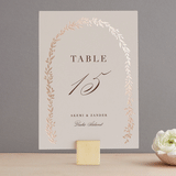 "Autumnal Arch" - Table Numbers in Blush by Hooray Creative - Front