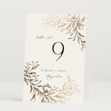 "KEIRAH" - Table Numbers in Pearl by Melanie Kosuge - Folded