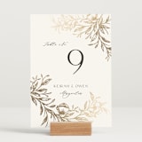 "KEIRAH" - Table Numbers in Pearl by Melanie Kosuge - Displayed (stand not included)