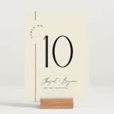 "Together" - Table Numbers in Cream Puff by Pixel and Hank - Displayed (stand not included)