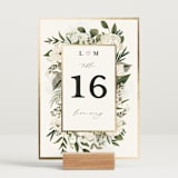 "Classic Love" - Table Numbers in Vanilla by Susan Moyal - Displayed (stand not included)