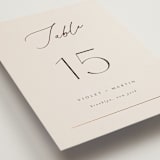 "Encircled Love" - Table Numbers in Taupe by Kelly Schmidt - Detail