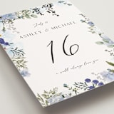 "Layered florals" - Table Numbers in Serenity by Susan Moyal - Detail