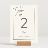 "Balanced" - Table Numbers in Milk White by Robin Ott - Displayed (stand not included)