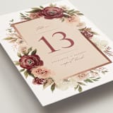 "Romantic Frame" - Table Numbers in Peony by Wildfield Paper Co - Detail