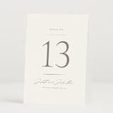 "Classic Line Frame" - Table Numbers in Silk by Wildfield Paper Co - Folded