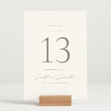 "Classic Line Frame" - Table Numbers in Silk by Wildfield Paper Co - Displayed (stand not included)