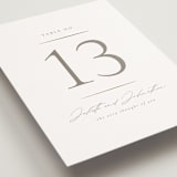 "Classic Line Frame" - Table Numbers in Silk by Wildfield Paper Co - Detail