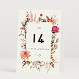 "Lush" - Table Numbers in Magenta by Susan Moyal - Folded