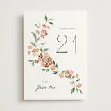 "Sweeping Vine" - Table Numbers in Dusty Rose by Itsy Belle Studio - Front