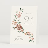 "Sweeping Vine" - Table Numbers in Dusty Rose by Itsy Belle Studio - Folded