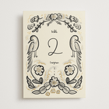 "Santa Catalina" - Table Numbers in Ink Wash by Ani Somi - Front